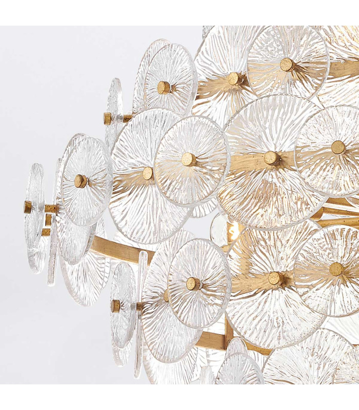 Rene 16 Light Pendant Ceiling Light Distressed Brass-6