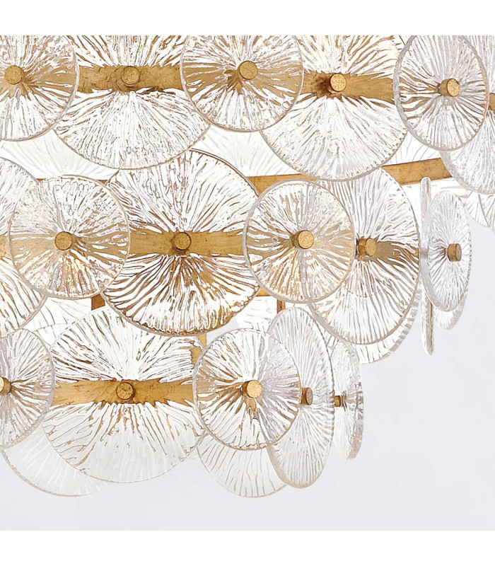 Rene 16 Light Pendant Ceiling Light Distressed Brass-8