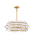 Rene 6 Light Pendant Ceiling Light Distressed Brass-1