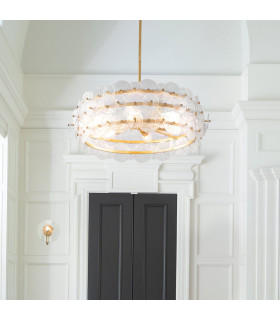 Rene 6 Light Pendant Ceiling Light Distressed Brass-2