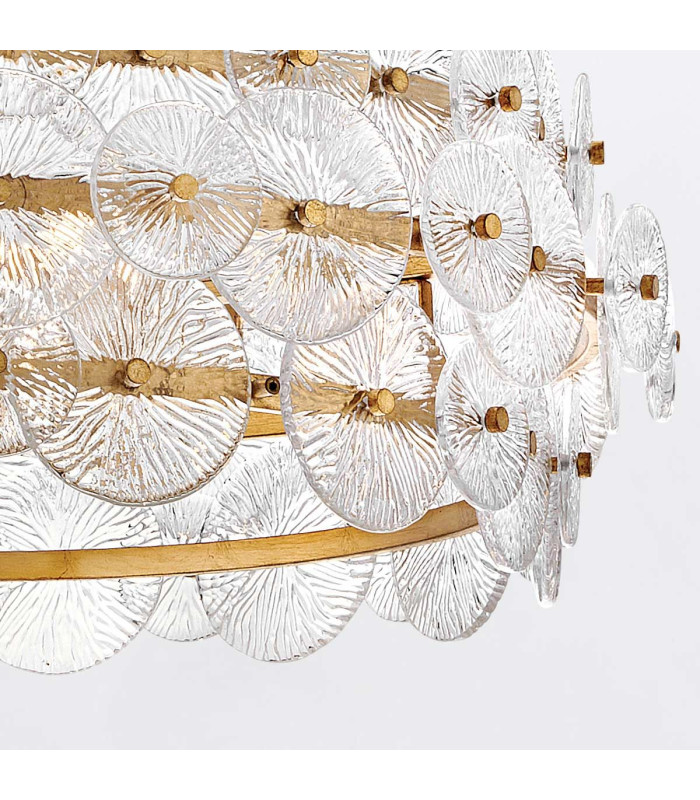 Rene 6 Light Pendant Ceiling Light Distressed Brass-8