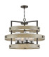 Riverwood 4 Light Cylindrical Pendant Ceiling Light Warm Bronze with Warm Ash accents IP44-1