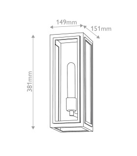 Shaw Small Outdoor Wall Lantern Black with Burnished Bronze accents IP44-2
