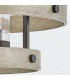 Riverwood 4 Light Cylindrical Pendant Ceiling Light Warm Bronze with Warm Ash accents IP44-6