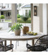 Shaw Large Outdoor Wall Lantern Black with Burnished Bronze accents IP44-2