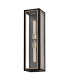 Shaw Large Outdoor Wall Lantern Black with Burnished Bronze accents IP44-5