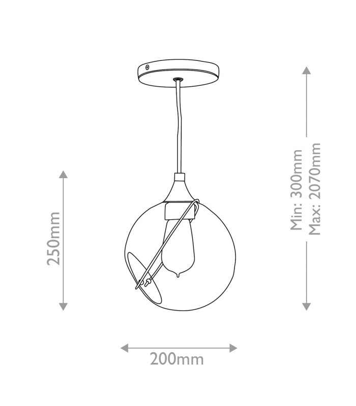 Skye Globe Pendant Ceiling Light Heritage Brass-3