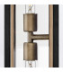 Shaw Large Outdoor Wall Lantern Black with Burnished Bronze accents IP44-9