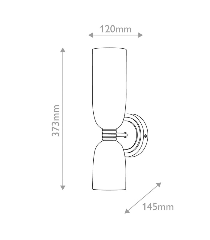 Tallulah Bathroom Wall Lamp Black Oxide IP44-2