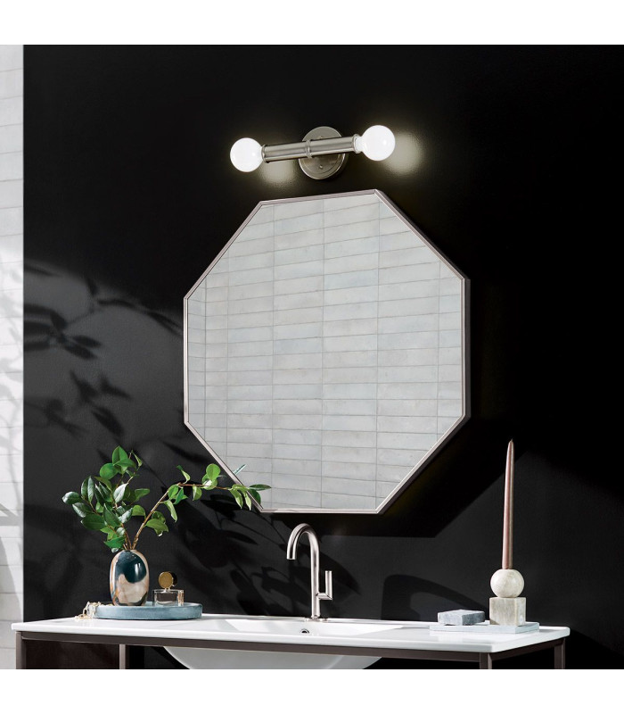 Torche Bathroom Wall Lamp Brushed Nickel IP44-2