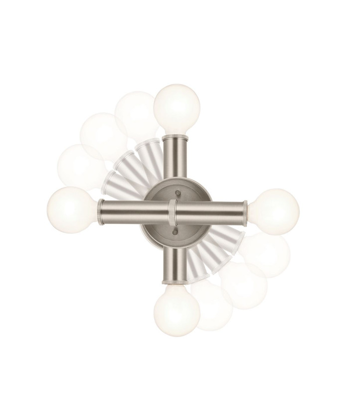 Torche Bathroom Wall Lamp Brushed Nickel IP44-6