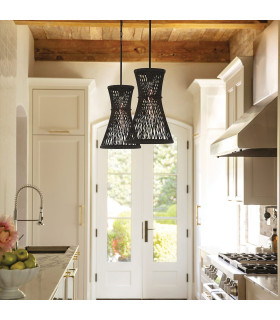Twyla Wire Frame Pendant Ceiling Light Black-2