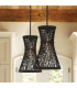 Twyla Wire Frame Pendant Ceiling Light Black-4