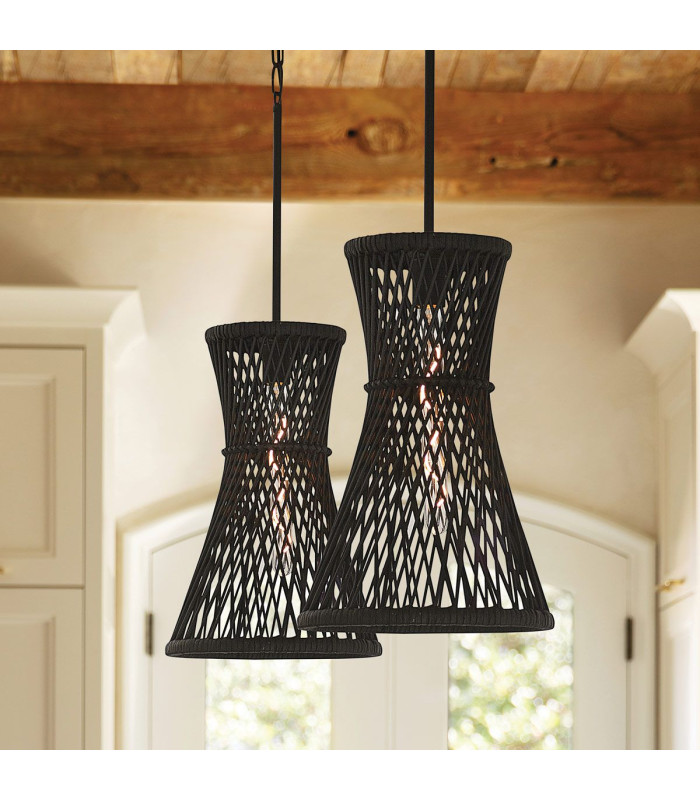 Twyla Wire Frame Pendant Ceiling Light Black-4