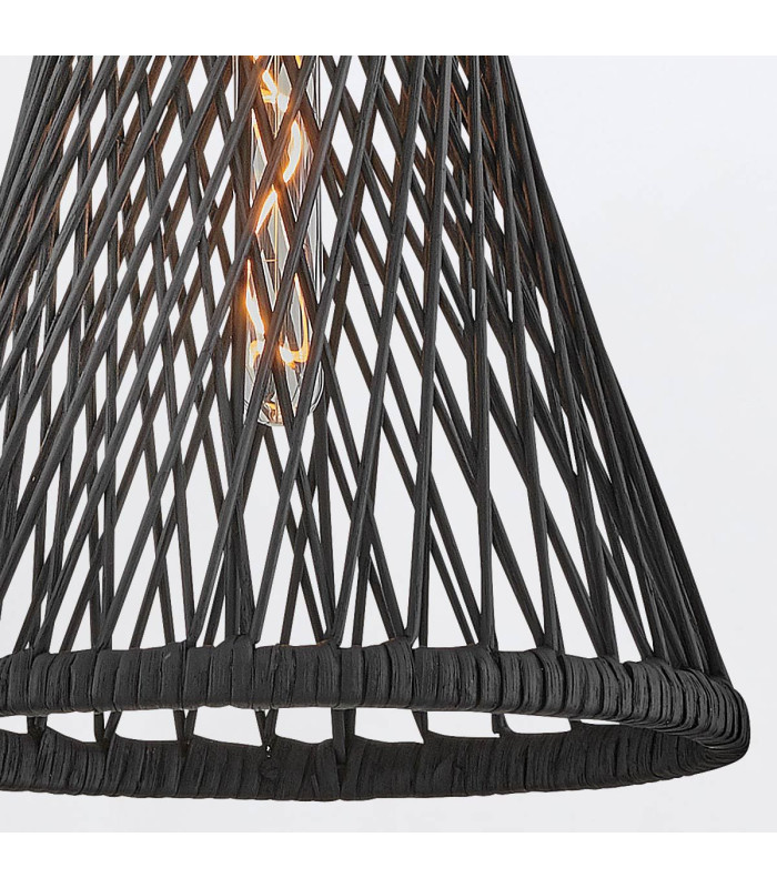 Twyla Wire Frame Pendant Ceiling Light Black-10
