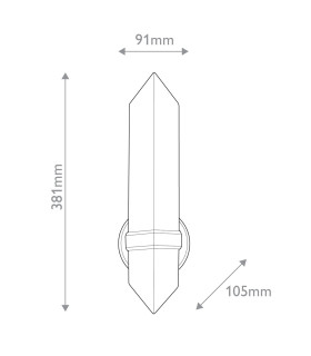 Valencia Flush Wall Lamp Urban Bronze-2