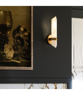 Valencia Flush Wall Lamp Vintage Brass-2