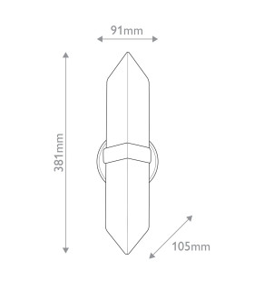 Valencia Up Down Flush Wall Lamp Vintage Brass-2