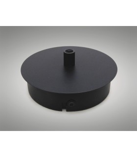 Ceiling Box Matt Black, c, w Cable Grip, Earth Wire & 3 Pole Terminal Block - 2