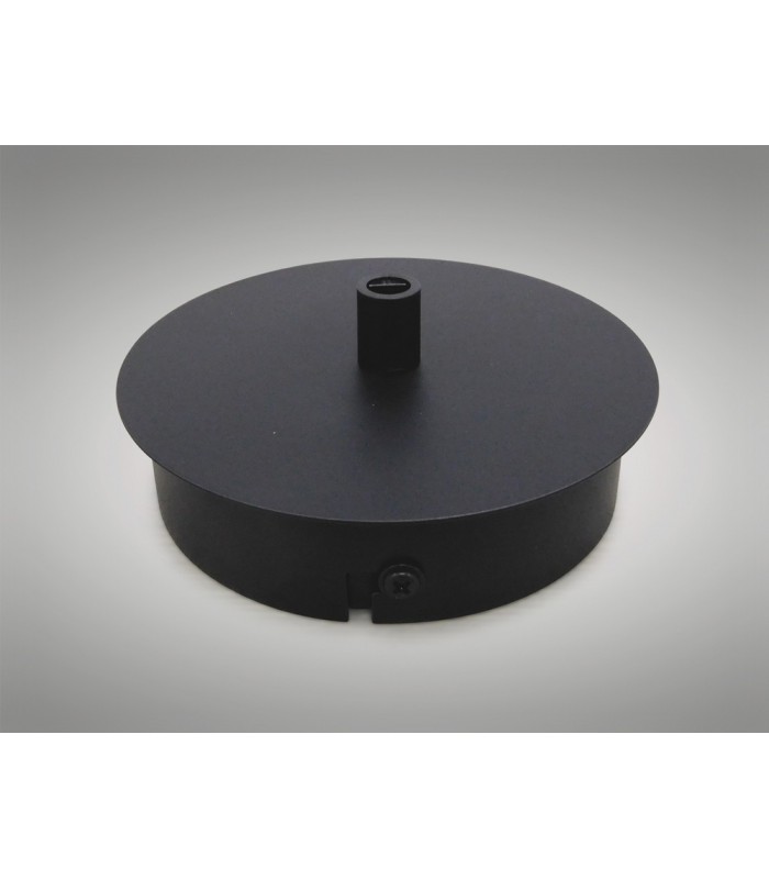 Ceiling Box Matt Black, c, w Cable Grip, Earth Wire & 3 Pole Terminal Block - 2