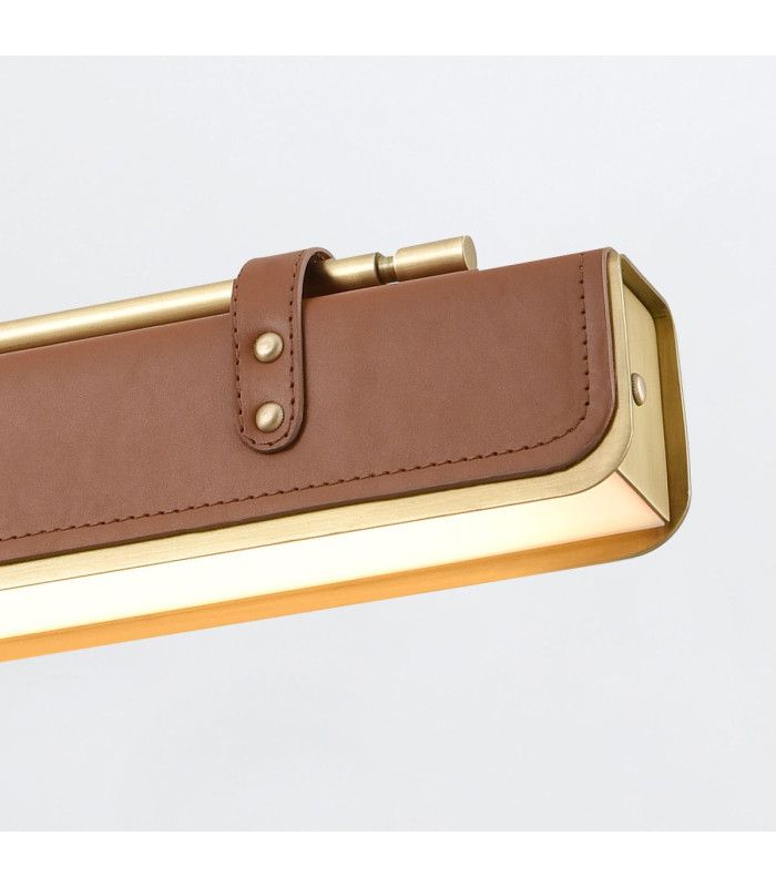 Valise Bar Pendant Ceiling Light Vintage Brass Cognac Leather-6