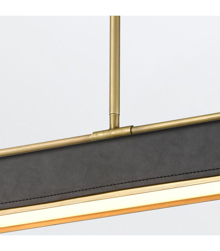 Valise Bar Pendant Ceiling Light Vintage Brass Tuxedo Leather-6