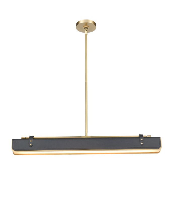 Valise Bar Pendant Ceiling Light Vintage Brass Tuxedo Leather-10