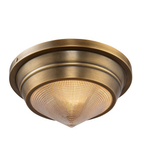 Willard Bowl Semi Flush Ceiling Light Vintage Brass-1