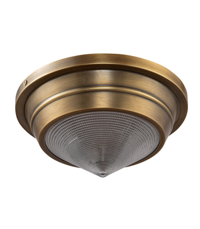 Willard Bowl Semi Flush Ceiling Light Vintage Brass-4