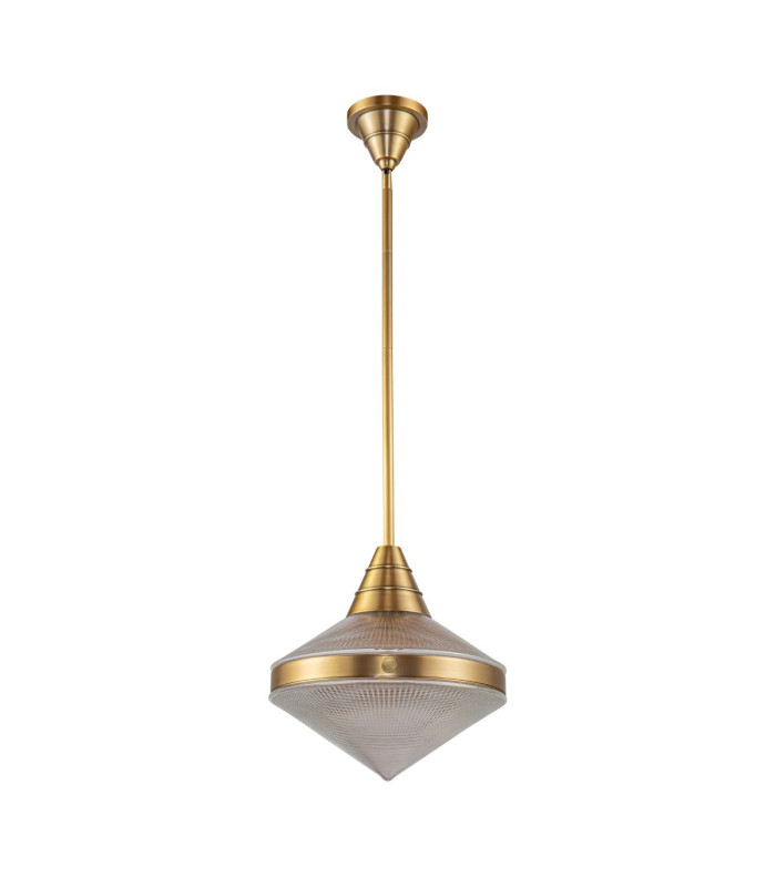 Willard Dome Pendant Ceiling Light Vintage Brass-4