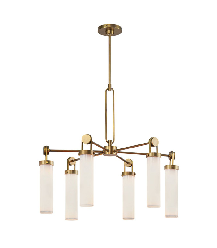Wynwood 6 Light Multi Arm Pendant Ceiling Light Vintage Brass-1