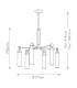 Wynwood 6 Light Multi Arm Pendant Ceiling Light Vintage Brass-3