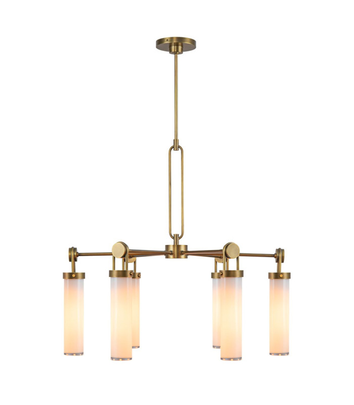 Wynwood 6 Light Multi Arm Pendant Ceiling Light Vintage Brass-5