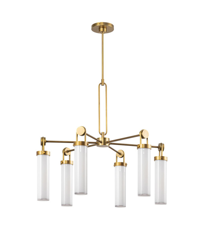 Wynwood 6 Light Multi Arm Pendant Ceiling Light Vintage Brass-6