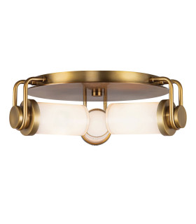 Wynwood Multi Arm Semi Flush Ceiling Lamp Vintage Brass-1