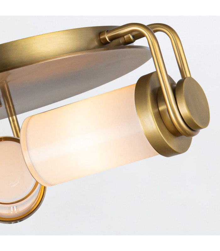 Wynwood Multi Arm Semi Flush Ceiling Lamp Vintage Brass-3