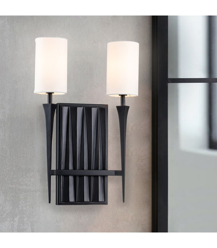 Crest Candle Wall Lamp Matte Black-2