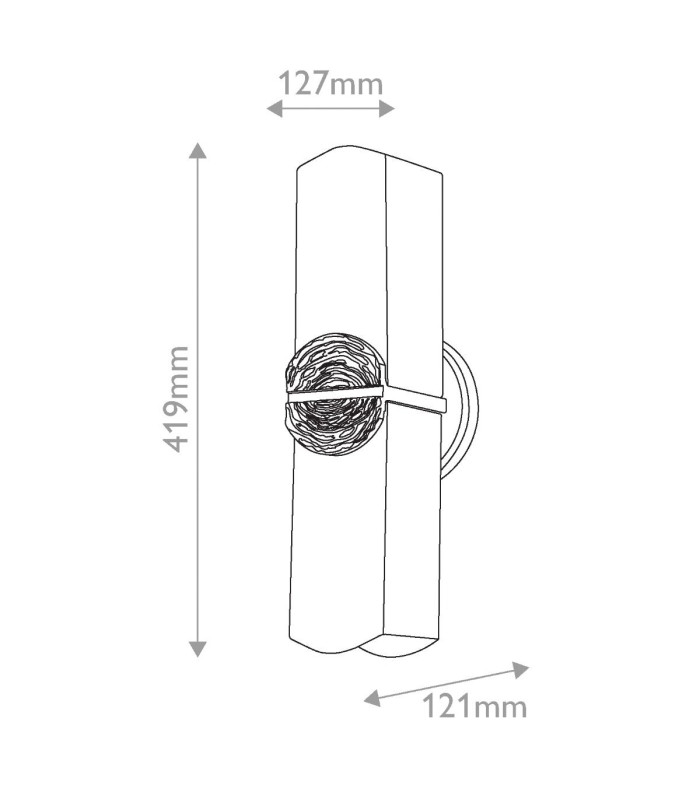 Elan Up & Down Wall Lamp Gold Leaf IP44-3
