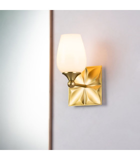 Epsilon Bathroom Wall Lamp Aged Brass IP44-2