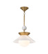 Saucer Dome Pendant Ceiling Light Aged Brass-1