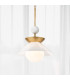 Saucer Dome Pendant Ceiling Light Aged Brass-2