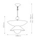Saucer 4 Light Dome Pendant Ceiling Light Aged Brass-3