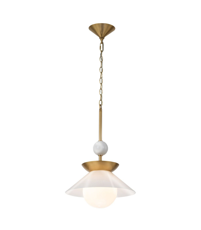 Saucer Dome Pendant Ceiling Light Aged Brass-5