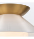 Saucer Bowl Semi Flush Ceiling Light Aged Brass-3