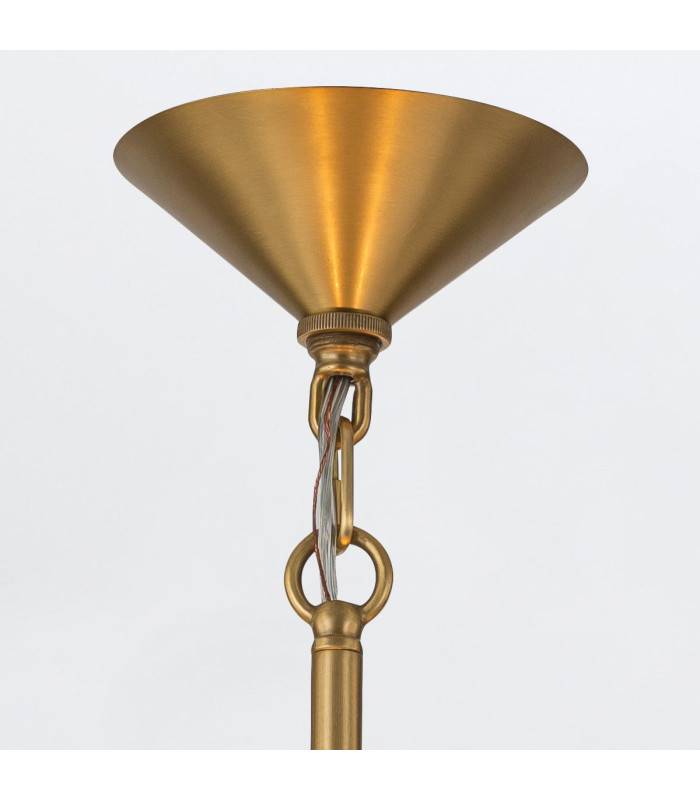 Saucer 4 Light Dome Pendant Ceiling Light Aged Brass-8
