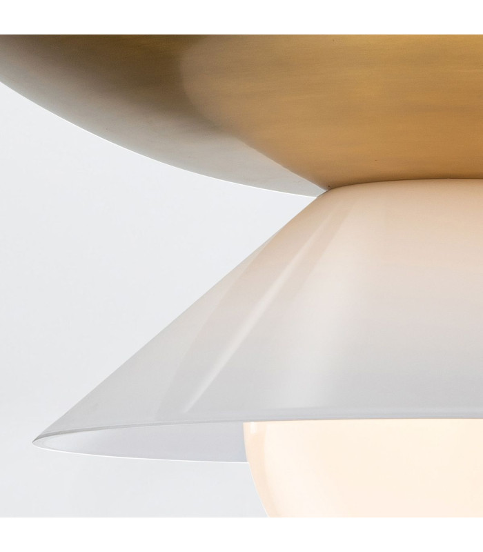 Saucer 4 Light Dome Pendant Ceiling Light Aged Brass-9