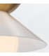 Saucer Bowl Semi Flush Ceiling Light Aged Brass-5