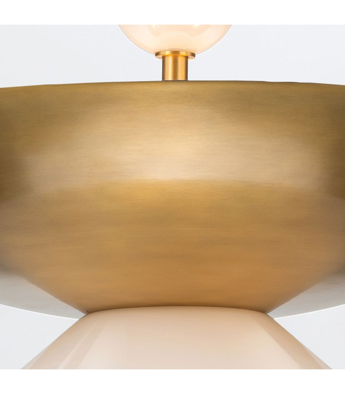 Saucer 4 Light Dome Pendant Ceiling Light Aged Brass-10