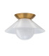 Saucer Bowl Semi Flush Ceiling Light Aged Brass-6