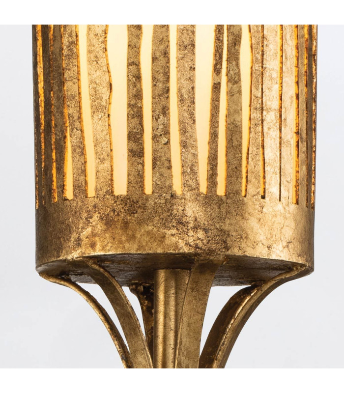 Sawgrass Candle Wall Lamp Gold Leaf with Antique Glaze IP44-5